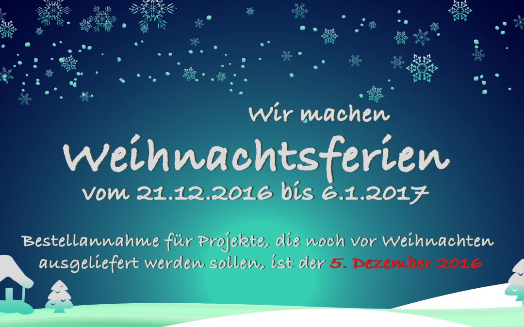 Alle Jahre wieder: Weihnachtsferien